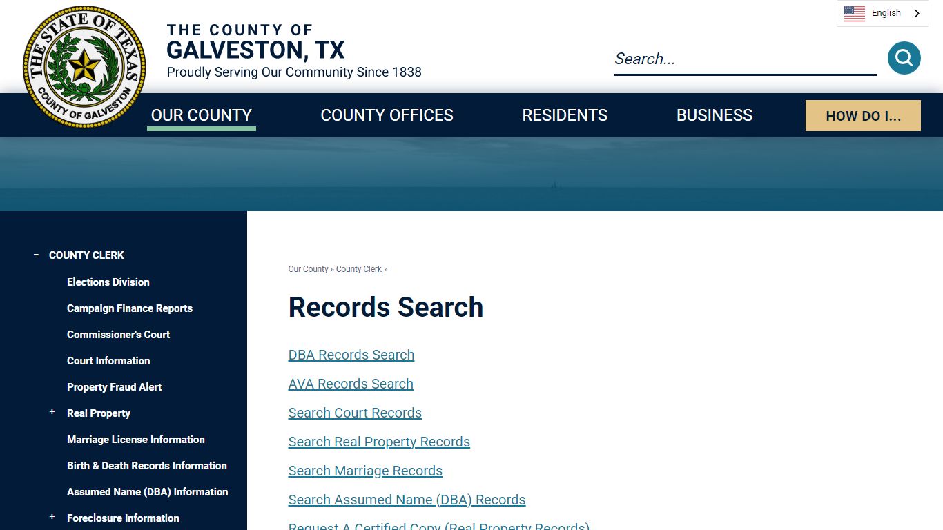 Records Search | Galveston County, TX